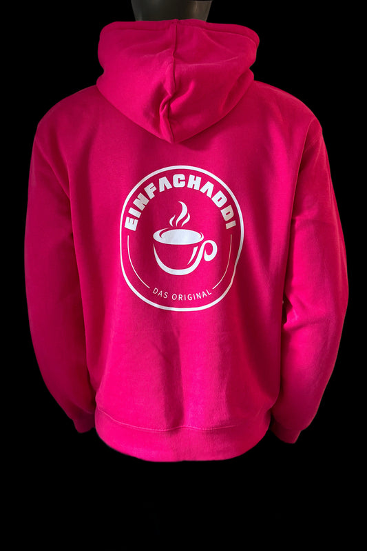 Hoodie Einfachaddi Logo Rücken pink