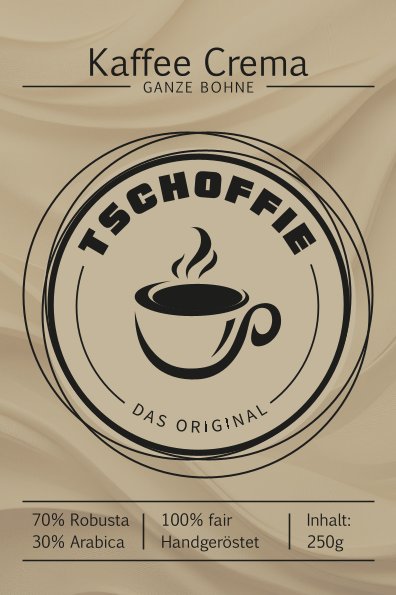 Tschoffie 250g ganze Bohnen Arabica/Robusta (Crema)